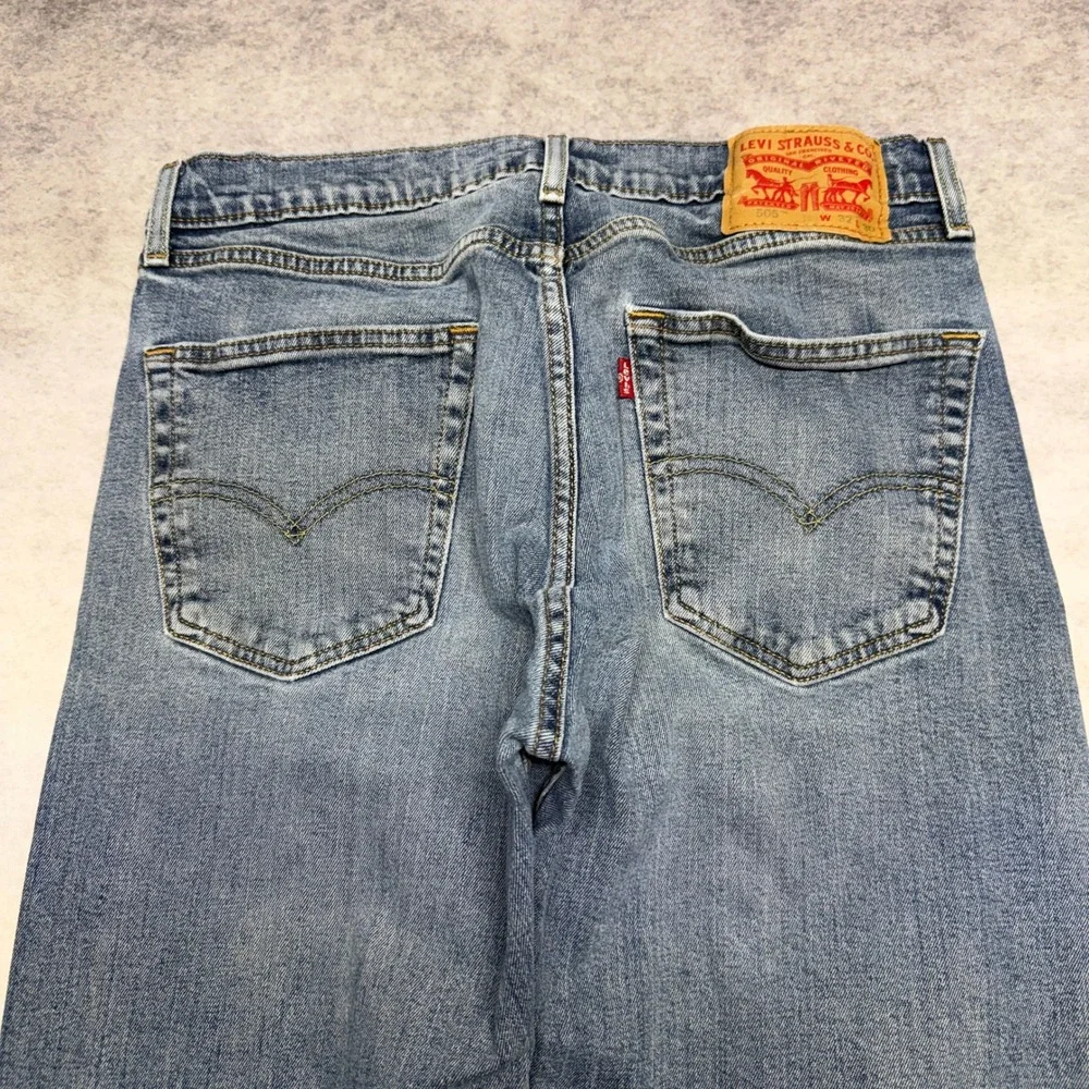 Levis 505 Regular Fit Straight Leg Jeans Mens 32x30 Medium Wash Blue Y2K Skater